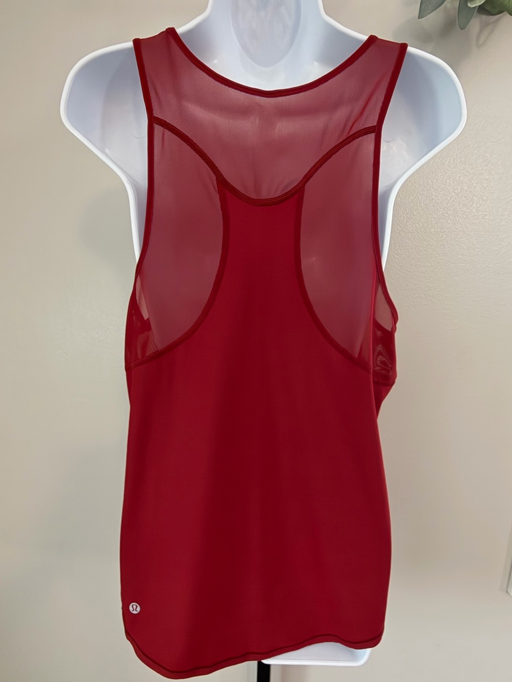 Lululemon Deep Red Mesh-Back Workout Tank